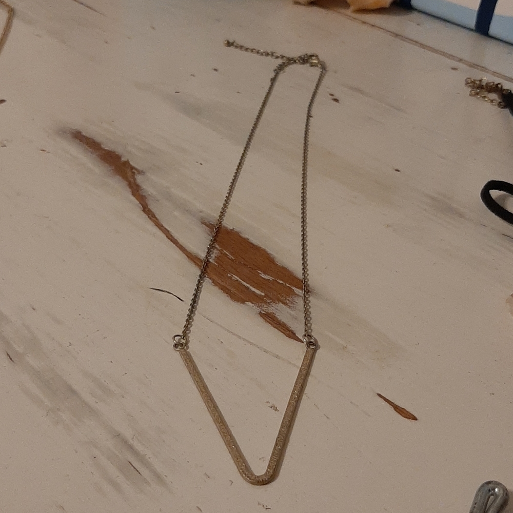Golden V necklace